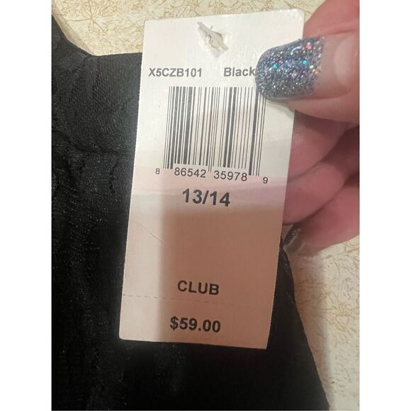 B. Darlin Black Lace Dress Sz 13/14 NWT - Picture 4 of 7